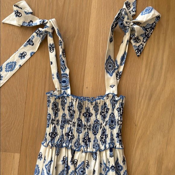 Zara Blue and White Maxi Dress - Picture 4 of 7